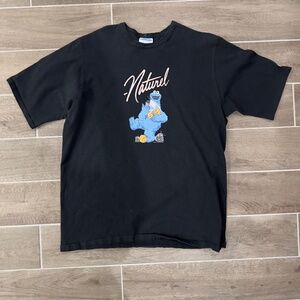 🍪🖤 Champion Cookie Monster “Naturel” Tee • Black • 2XL